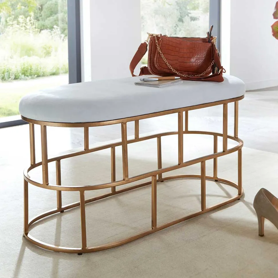 Polsterbank in Weiß Samt - Pysero