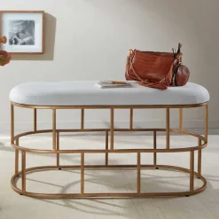 Polsterbank in Weiß Samt - Pysero