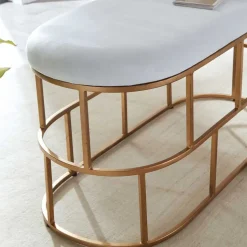 Polsterbank in Weiß Samt - Pysero