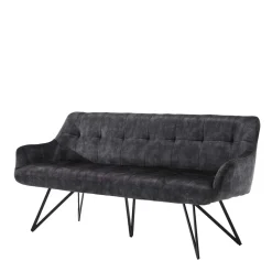 Polsterbank mit Armlehnen in Anthrazit - Mascaro