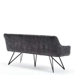 Polsterbank mit Armlehnen in Anthrazit - Mascaro