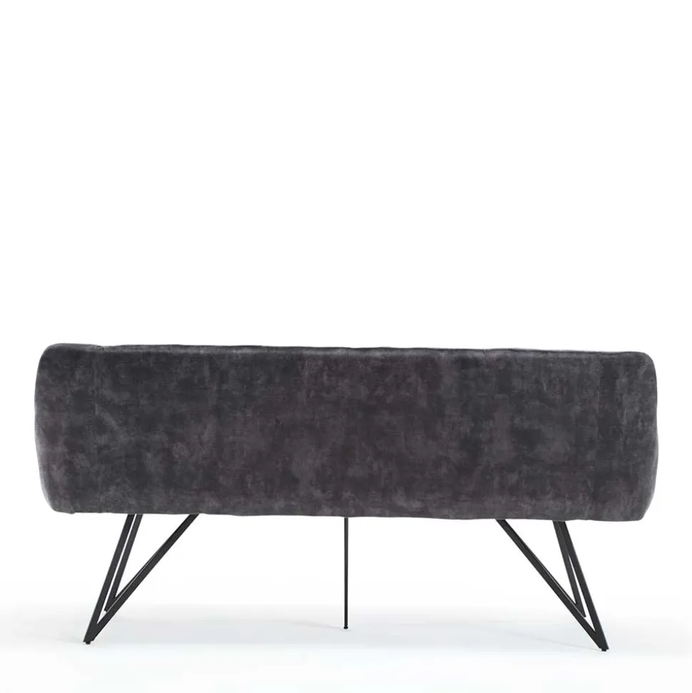 Polsterbank mit Armlehnen in Anthrazit - Mascaro