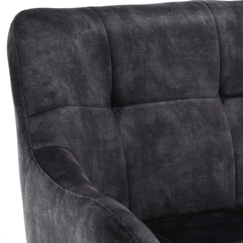 Polsterbank mit Armlehnen in Anthrazit - Mascaro