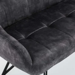 Polsterbank mit Armlehnen in Anthrazit - Mascaro