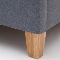 Polsterbett in Grau & Eiche - Saludio