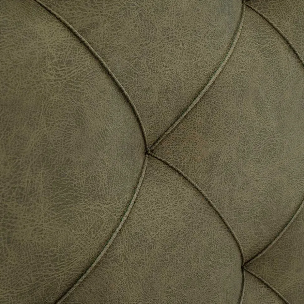 Polsterbett in Oliv Grün & Eiche - Miania