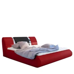 Polsterbett in Rot mit Schwarz - Hawaian