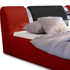Polsterbett in Rot mit Schwarz - Hawaian