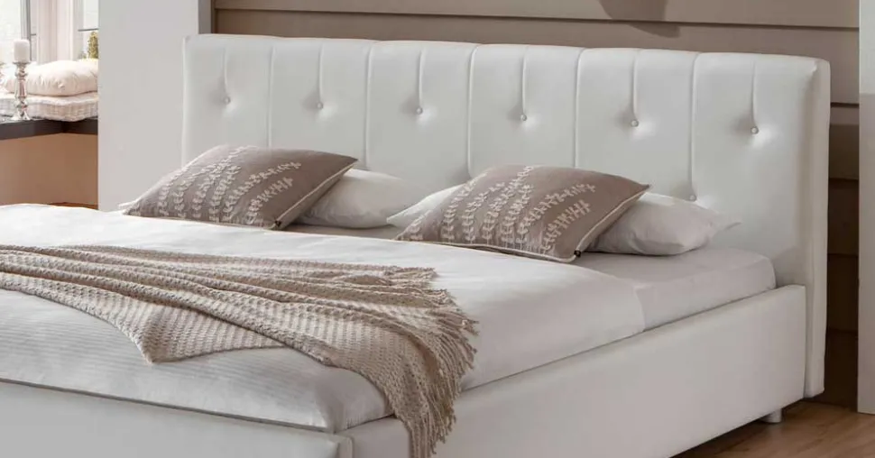 Polsterbett Maja in Weiß