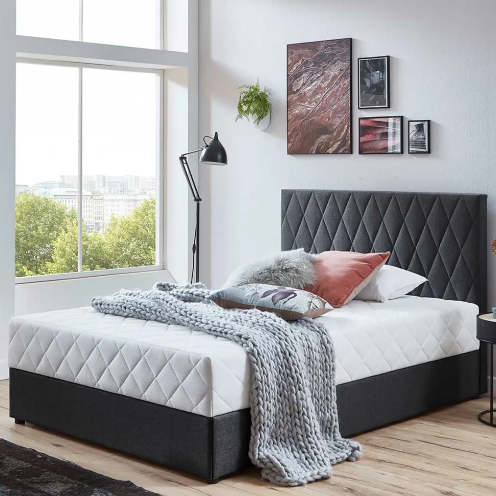 Polsterbett mit Matratze H2 und Bettkasten - Marianne