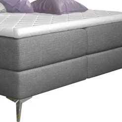 Polsterbett mit Stauraumboxen in Dunkelgrau - Horizonte