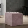 Polsterhocker in Altrosa - matter Samt - Gazonia