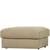 Polsterhocker in Beige Webstoff - 98x44x90 cm - Barocara