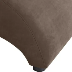 Polsterhocker in Beigegrau Velours - Kilazu