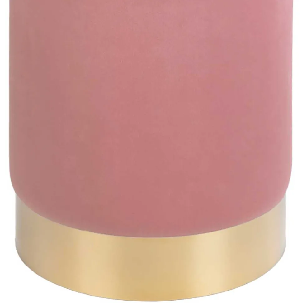 Polsterhocker in Rosa & Messingfarben - Ontentas