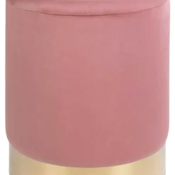 Polsterhocker in Rosa & Messingfarben - Ontentas
