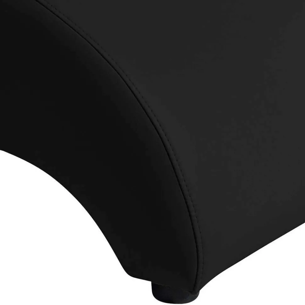 Polsterhocker in Schwarz und Buche - Leverias