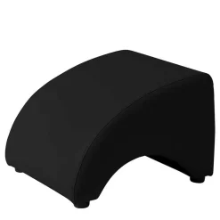 Polsterhocker in Schwarz und Buche - Leverias