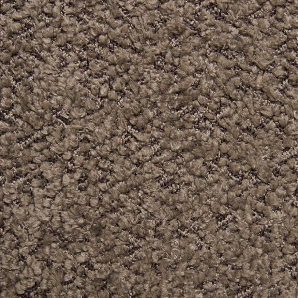 Polsterhocker mit Truhe in Braun Boucle - Pasterra