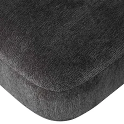 Polsterhocker mit verstellbarer Rückenlehne in Dunkelgrau - Atan