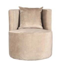 Polstersessel in Beige Velours - Sealand