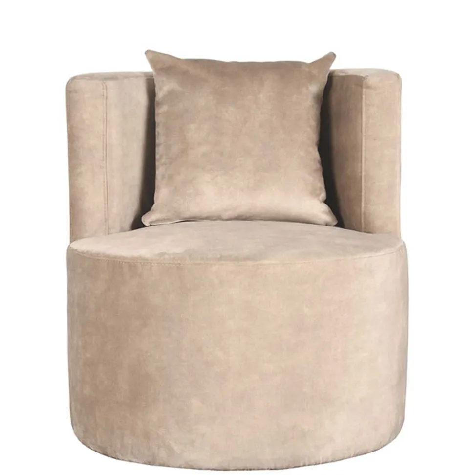 Polstersessel in Beige Velours - Sealand