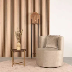 Polstersessel in Beige Velours - Sealand