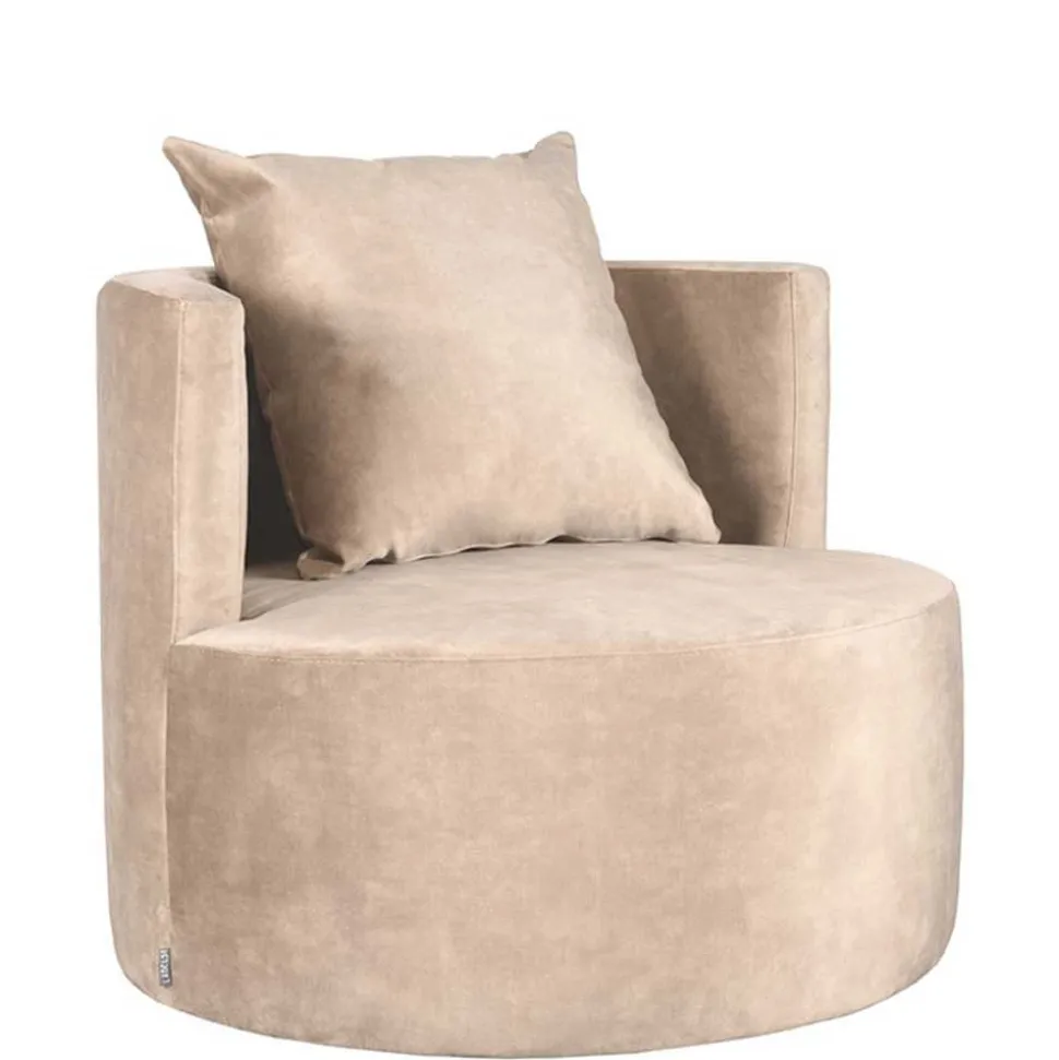 Polstersessel in Beige Velours - Sealand