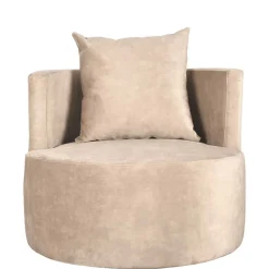 Polstersessel in Beige Velours - Sealand