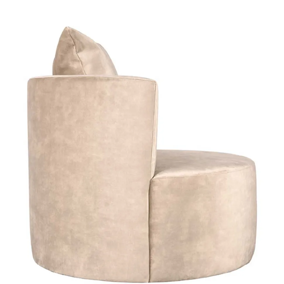 Polstersessel in Beige Velours - Sealand