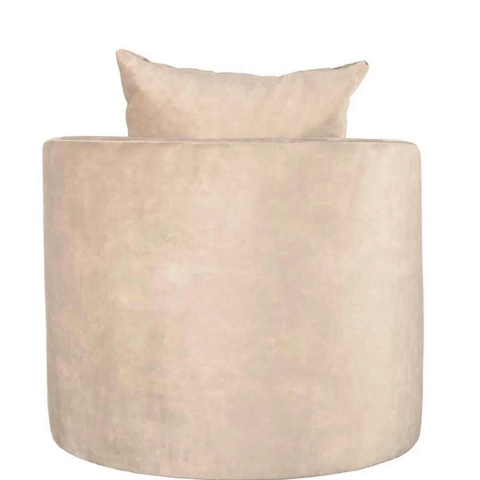 Polstersessel in Beige Velours - Sealand