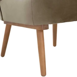 Polstersessel in Beigegrau und Erle - Debe