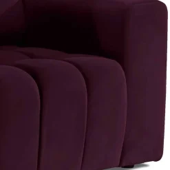 Polstersessel in Bordeaux Samt - Snella