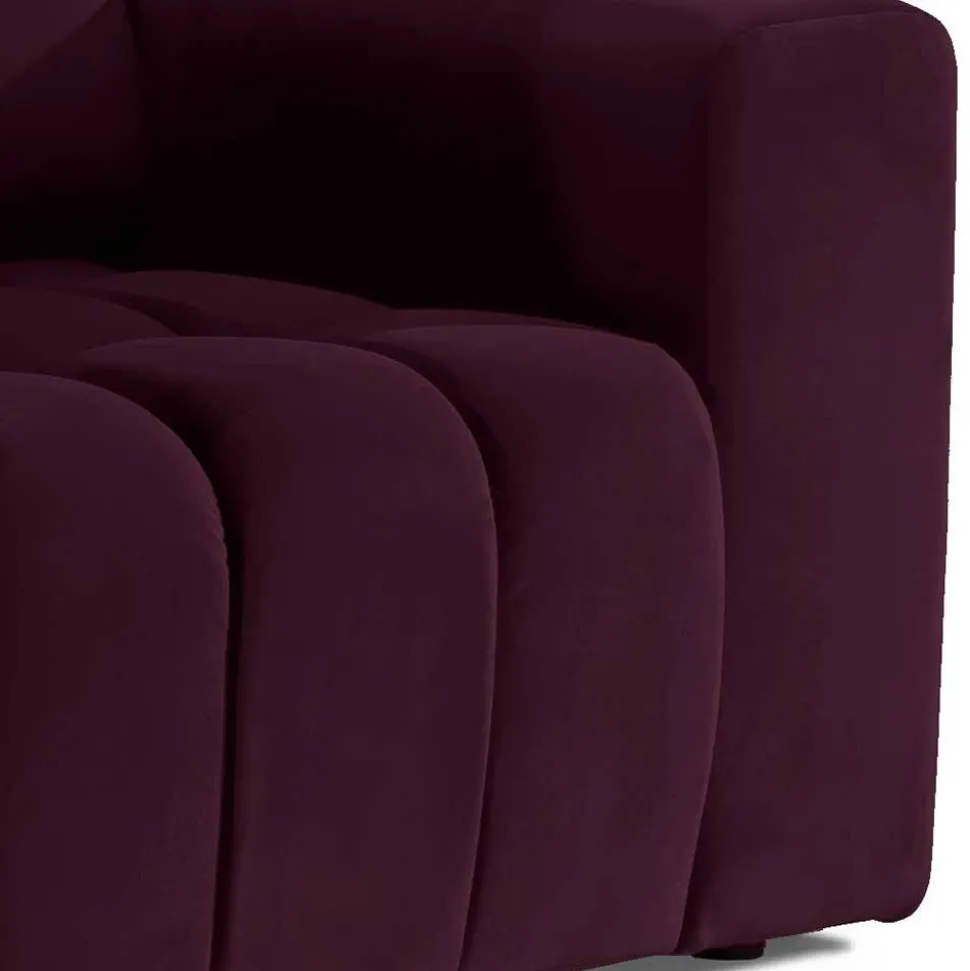 Polstersessel in Bordeaux Samt - Snella