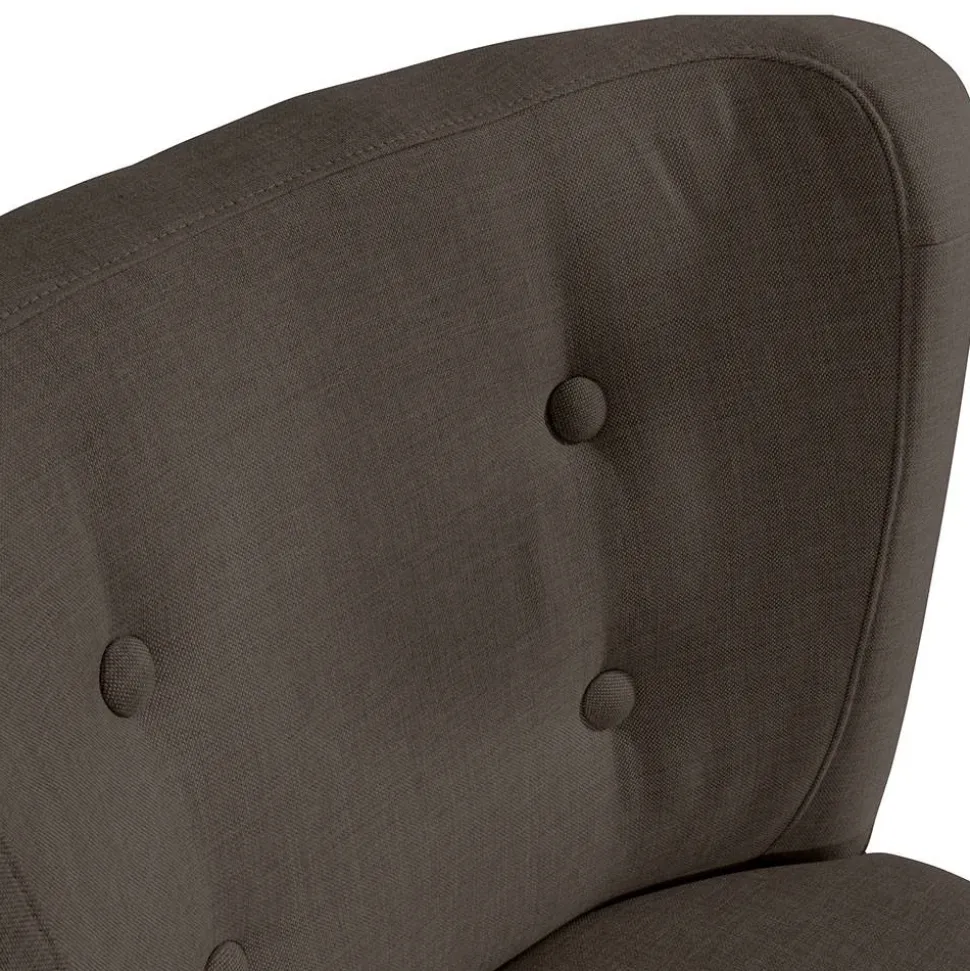 Polstersessel in Dunkelbraun und Schwarz - Melicus