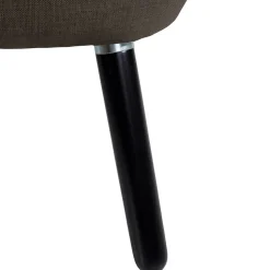 Polstersessel in Dunkelbraun und Schwarz - Melicus