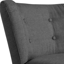 Polstersessel in Dunkelgrau Stoff - Cahira