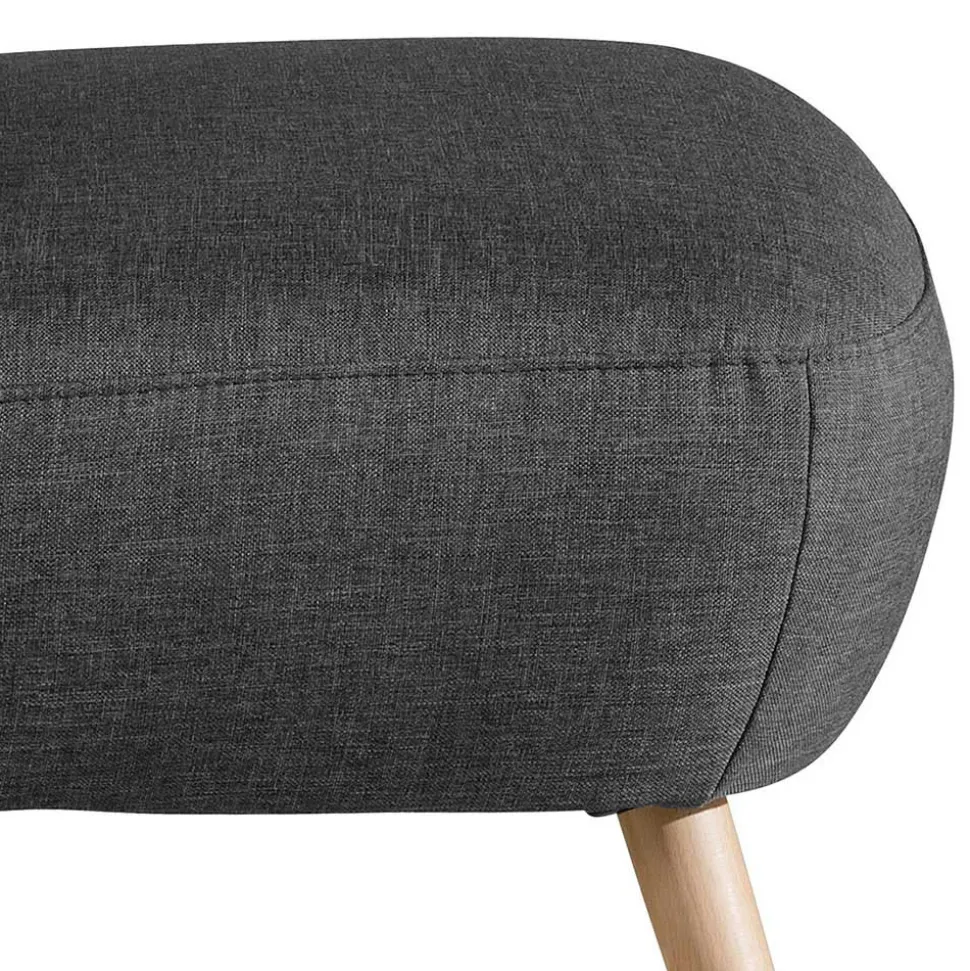 Polstersessel in Dunkelgrau Stoff - Cahira