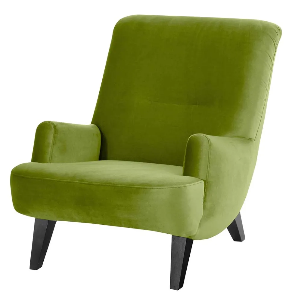 Polstersessel in Oliv Grün und Schwarz - Sofia