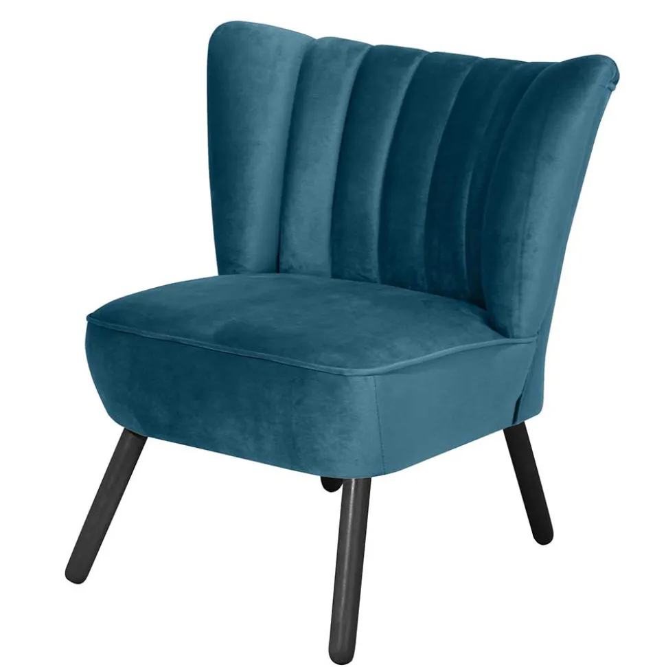 Polstersessel in Petrol und Schwarz - Floyda