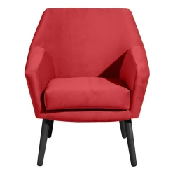 Polstersessel in Rot und Schwarz - Zehadra