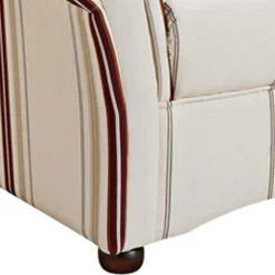 Polstersessel in Weiß Dunkelrot Beige gestreift - Senore