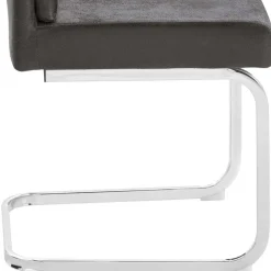 Polsterstühle Freischwinger in Anthrazit - Ansar (2er Set)