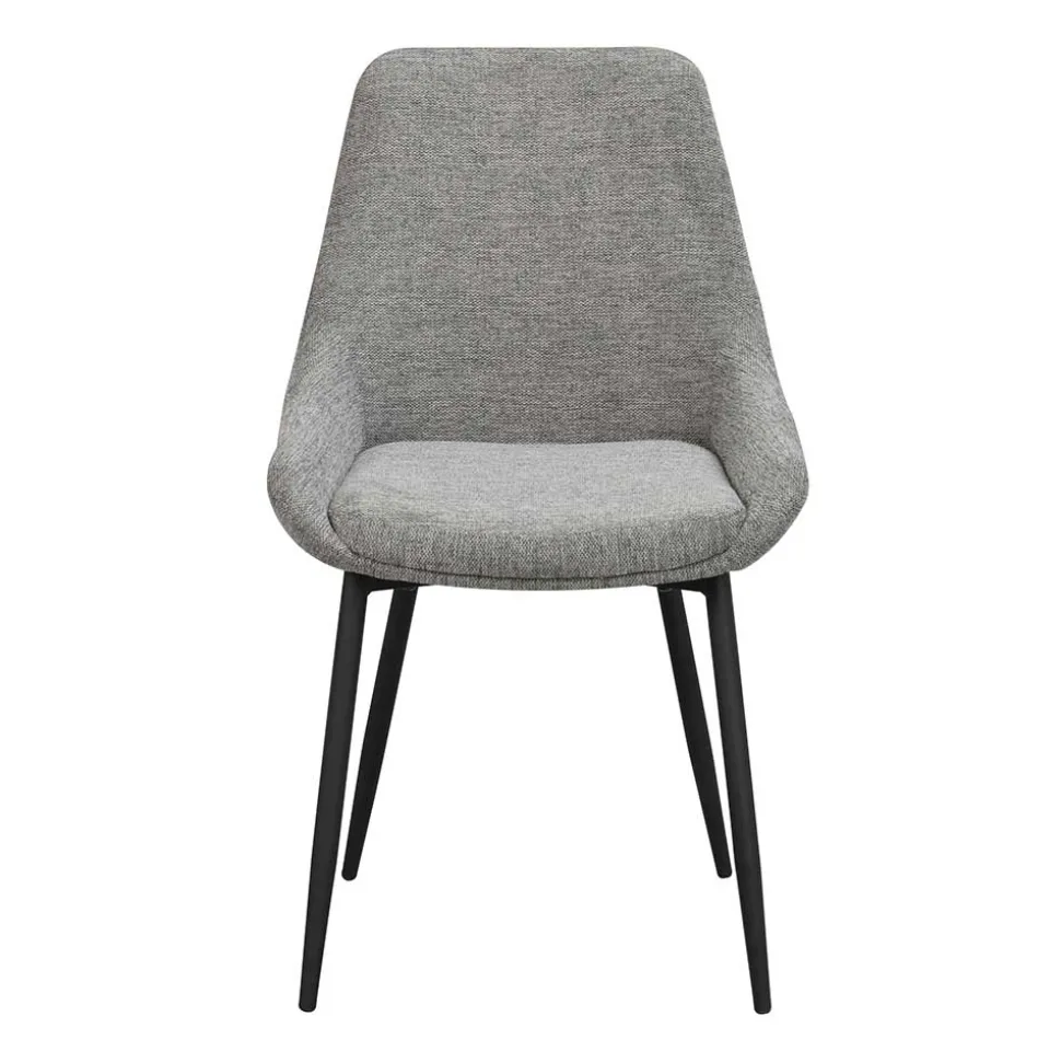 Polsterstühle in Hellgrau & Schwarz - Fabia (2er Set)