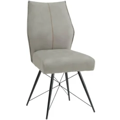 Polsterstühle in Hellgrau - Fiafanda (2er Set)