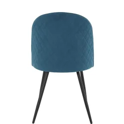 Polsterstühle in Petrol & Schwarz - Jeandru (4er Set)