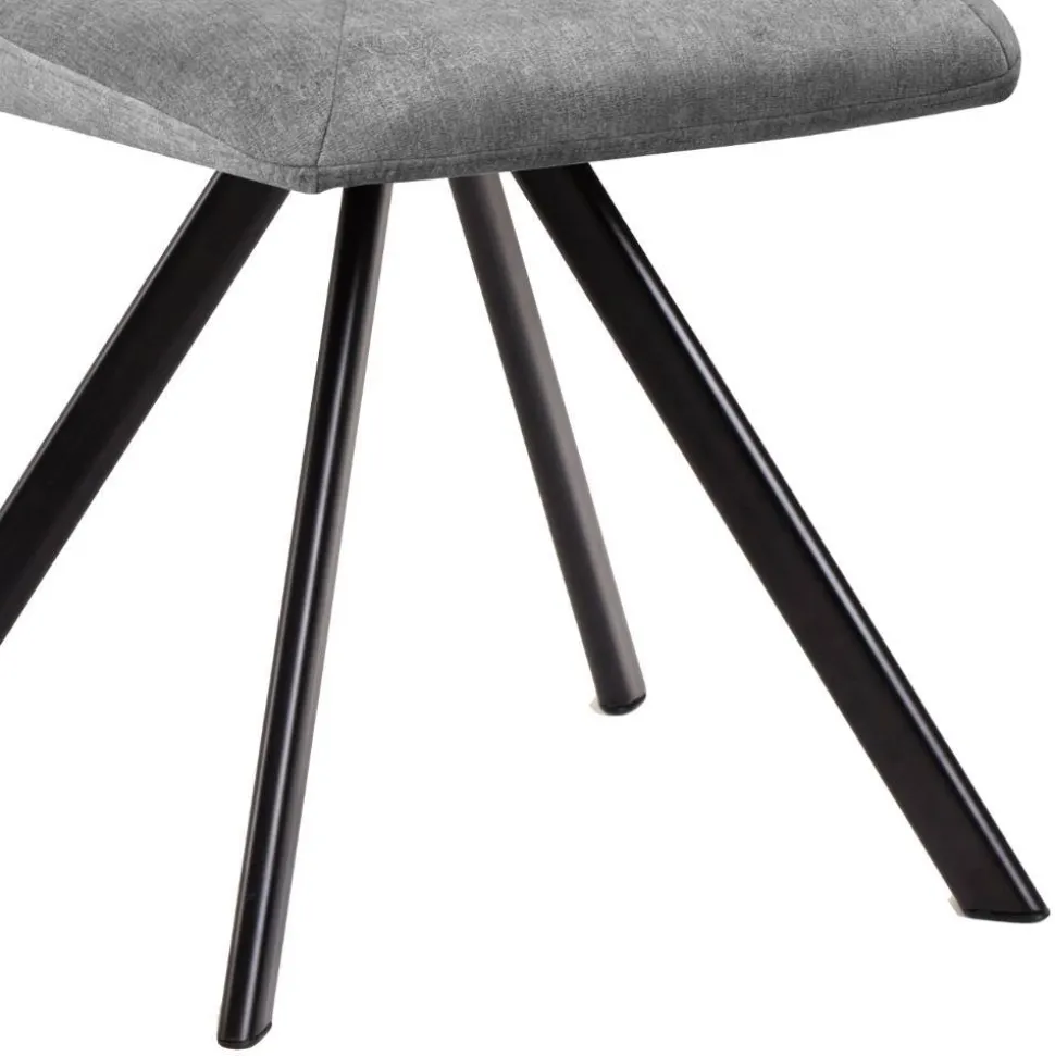 Polsterstuhl in Grau und Schwarz - Pogarana (2er Set)