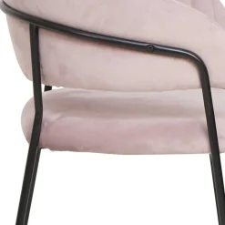 Polsterstuhl in Rosa & Schwarz - Cementa