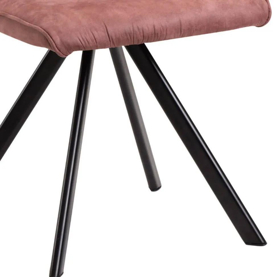 Polsterstuhl in Rosenholz - Isabelon (2er Set)