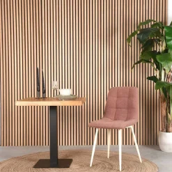 Polsterstuhl in Terracotta und Weiß - Elzanian